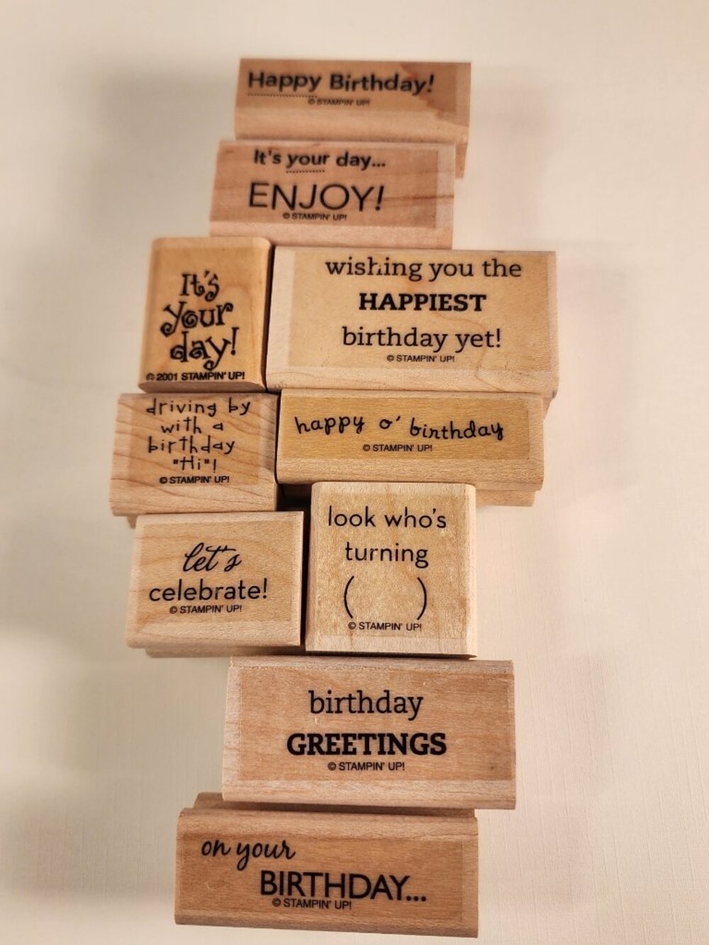 STAMPIN' UP LOT of 10 Birthday Themed Stamps